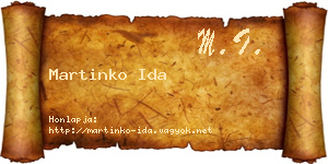 Martinko Ida névjegykártya
